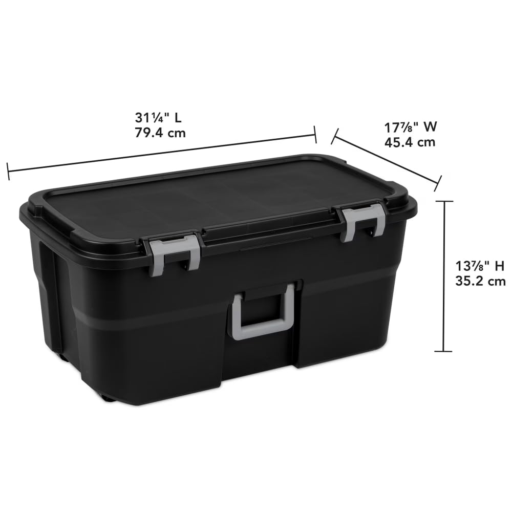 Waterproof Plastic Storage Box, 6 Pack 13.2 Gallon X483099
