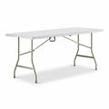Set of 5 White Plastic Bi-Folding Rectangular Event Tables B615