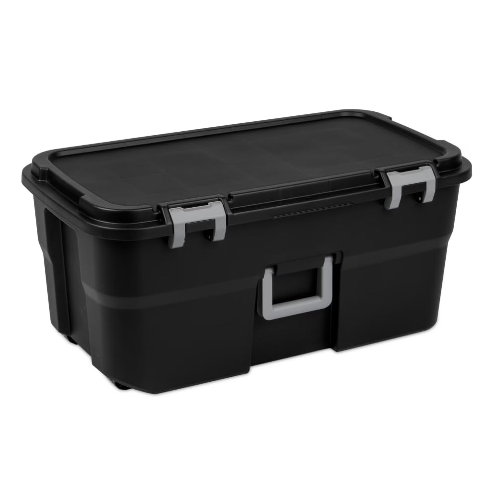 Waterproof Plastic Storage Box, 6 Pack 13.2 Gallon X483099