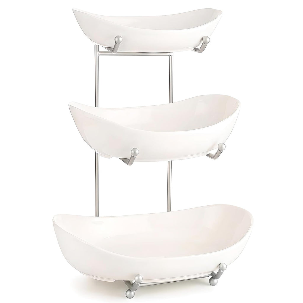 3 Tier Ceramic Fruit Basket with Holder Z937847