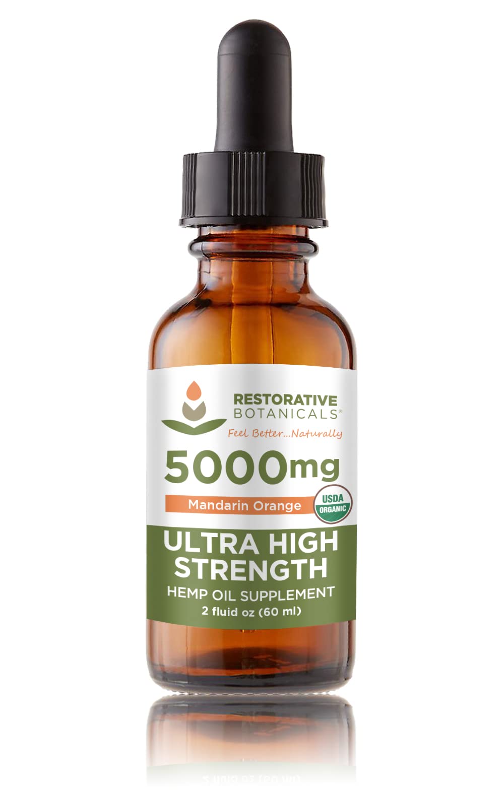 Hemp Oil Drops 5000 mg Mandarin Orange L2452