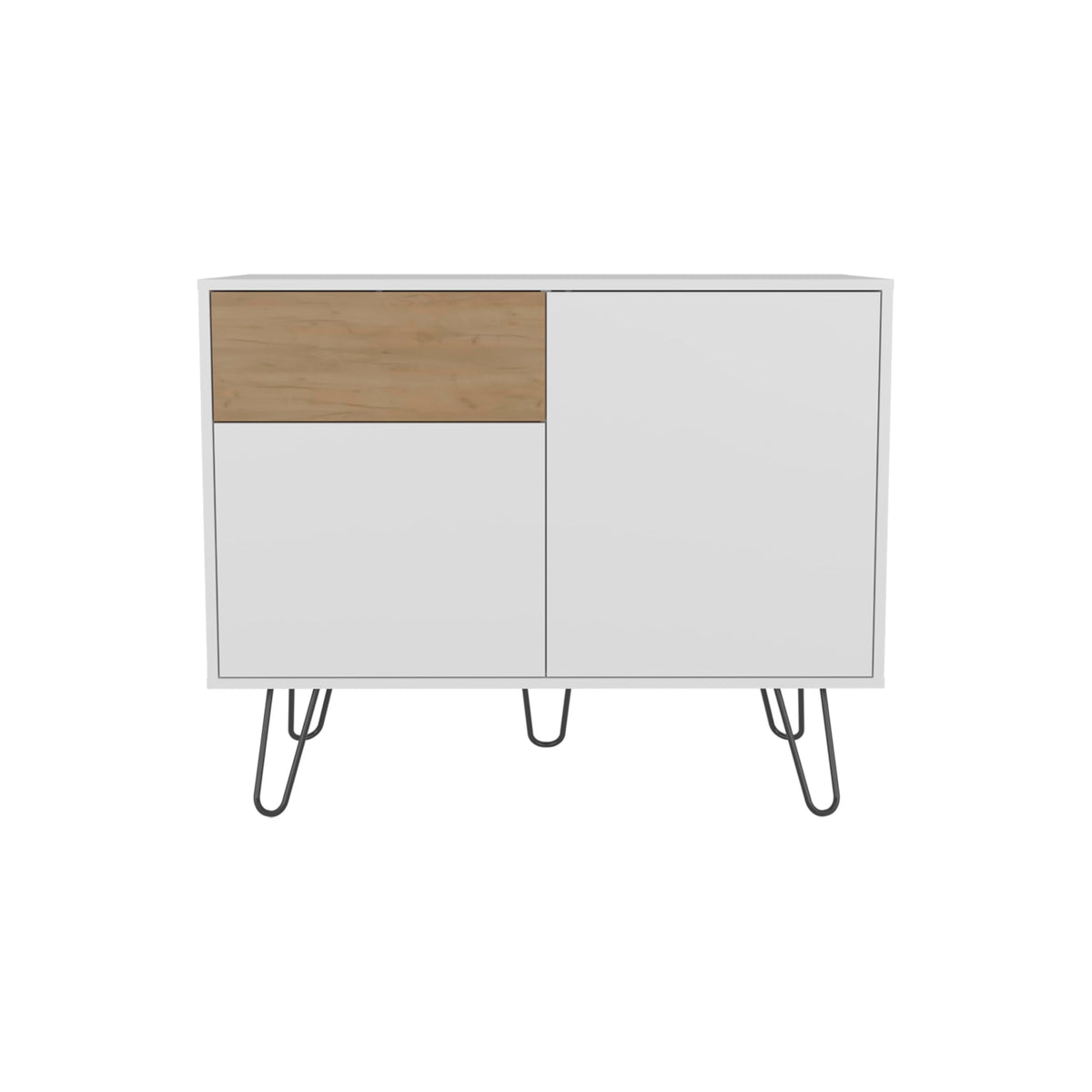 39" Wide Console Table with Two Cabinets, One Drawer and Four Shelves N601
