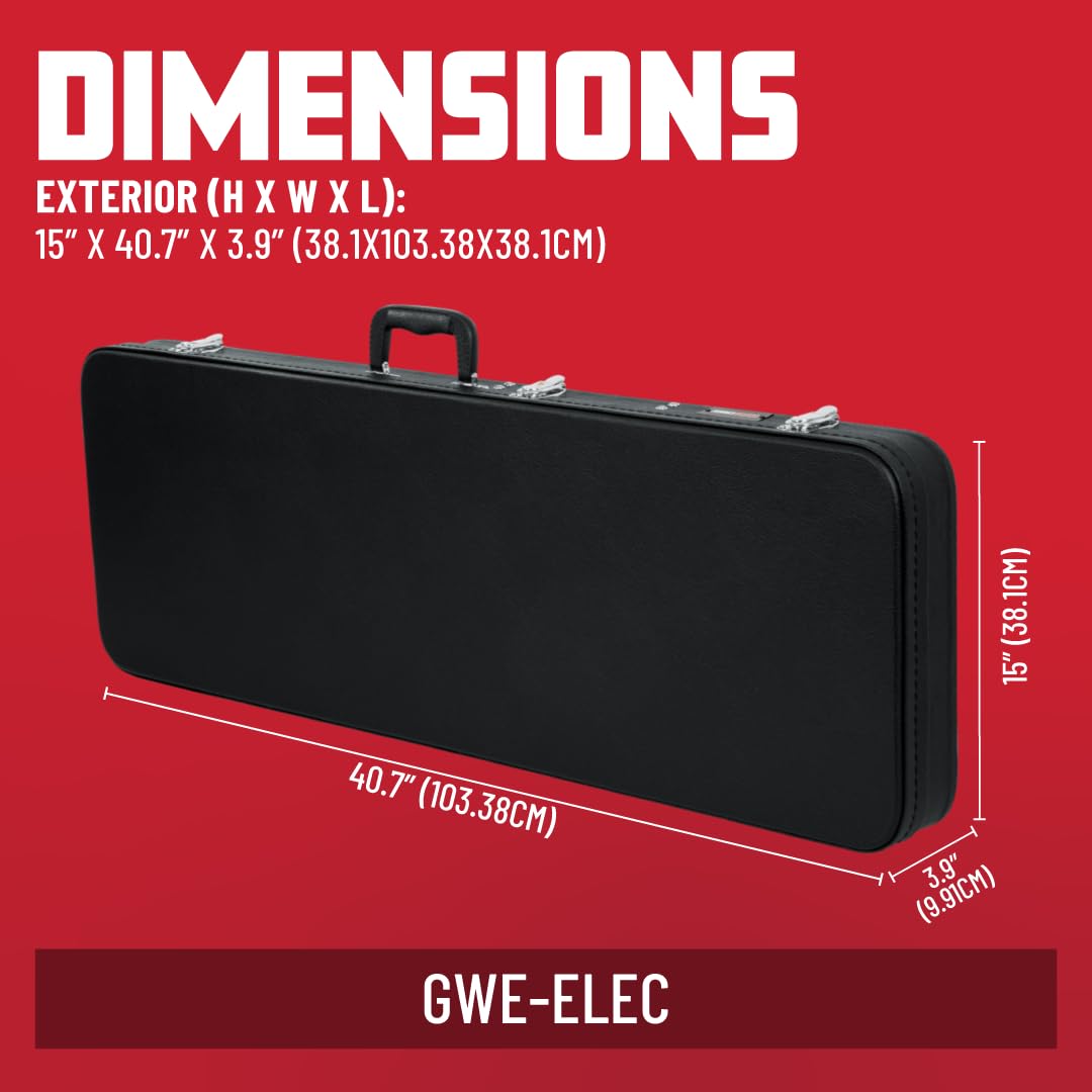 Hard-Shell Wood Case for Standard Electric Guitars V6292
