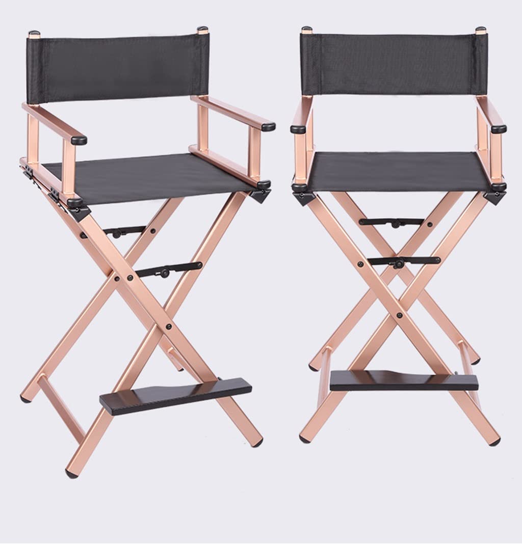 Portable Rose Gold Aluminum Folding Makeup Chair X25446