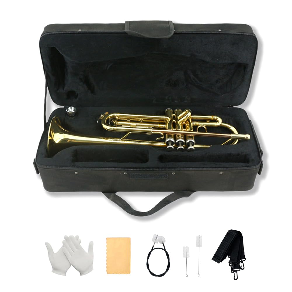 Standard Trumpet Set with Carrying Case 7C Mouthpiece Brass Z360