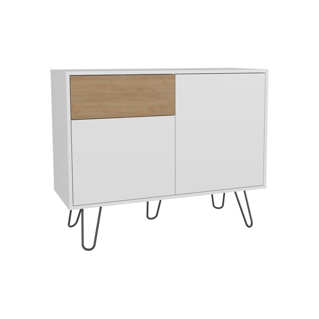 39" Wide Console Table with Two Cabinets, One Drawer and Four Shelves N601