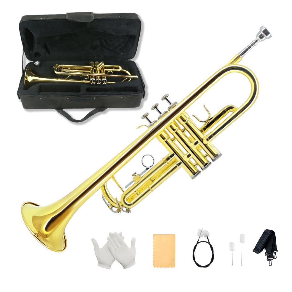 Standard Trumpet Set with Carrying Case 7C Mouthpiece Brass Z360