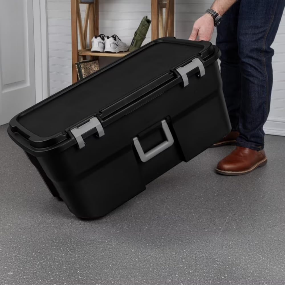 Waterproof Plastic Storage Box, 6 Pack 13.2 Gallon X483099