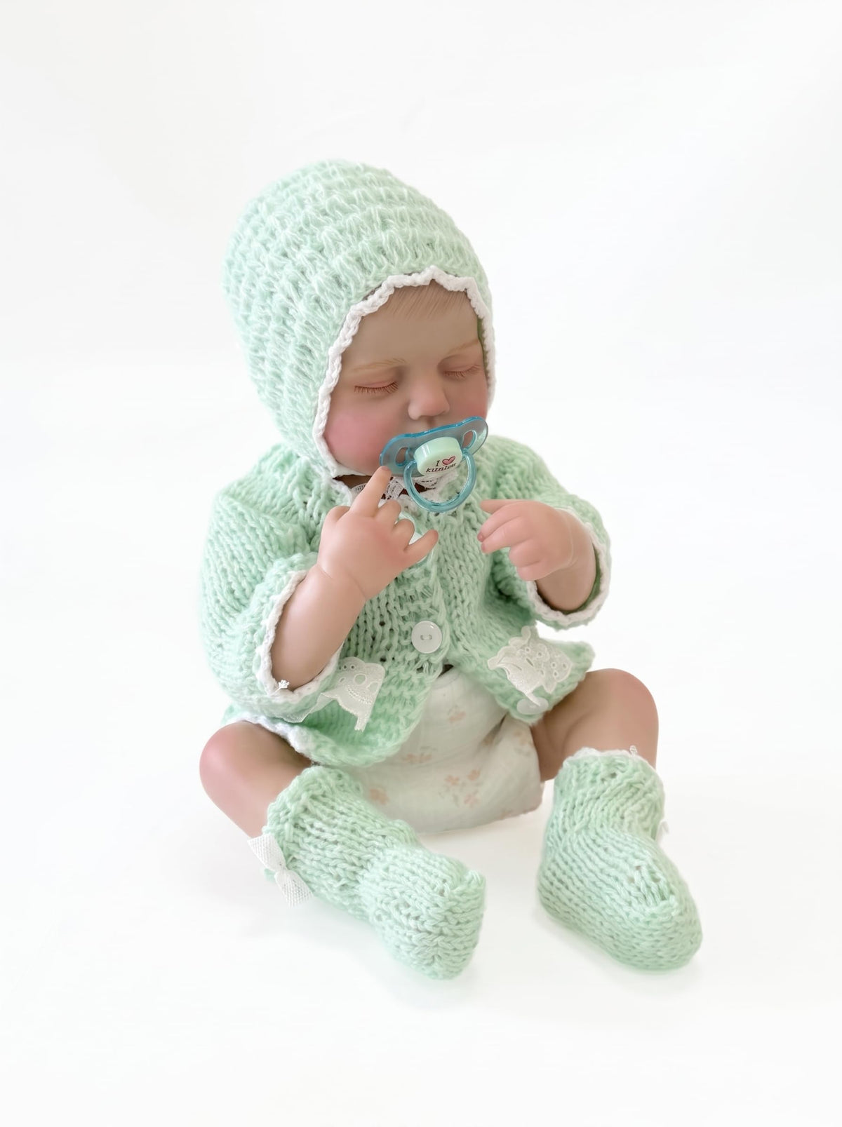 20-Inch Sleeping Reborn Baby Doll with Knitted Hat J599103