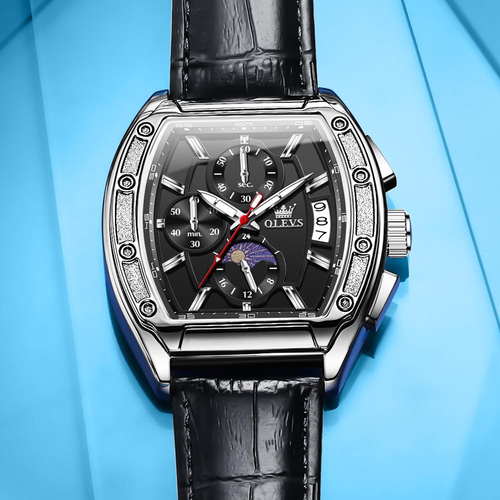 Men's Chronograph Moon Phase Waterproof Watch E7859