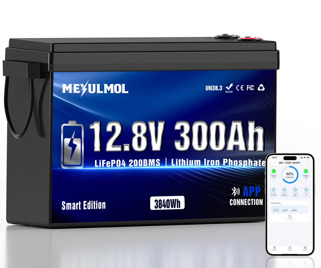 12V 300Ah LiFePO4 Lithium Battery with 200A BMS S70133