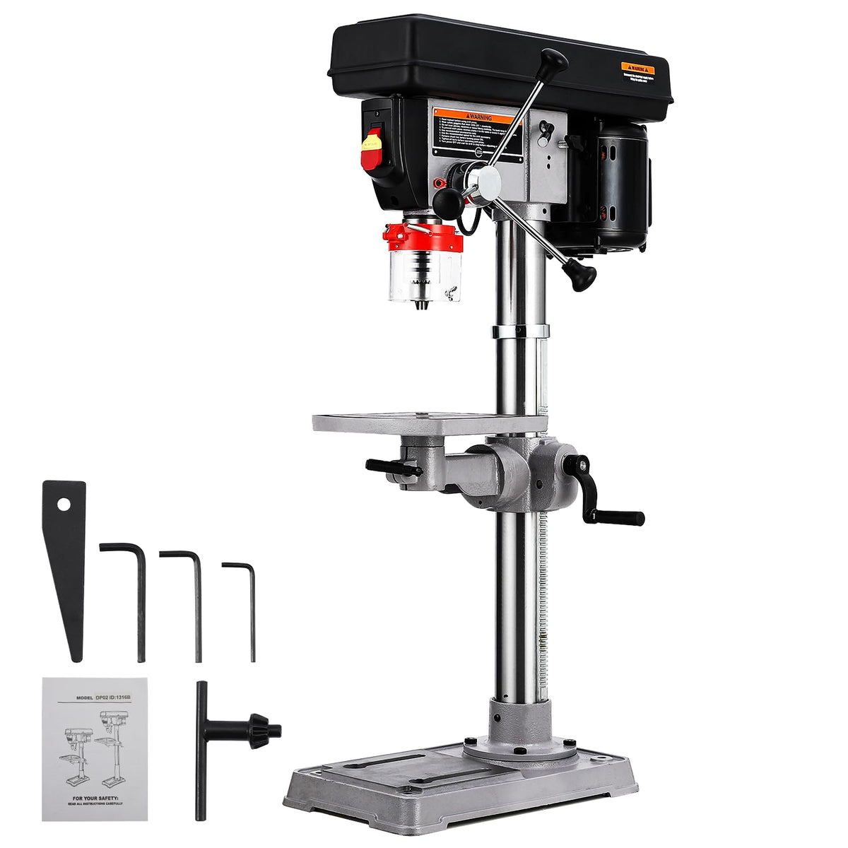 13 in Benchtop Drill Press, 7.5 Amp Variable Speed Cast Iron N5322