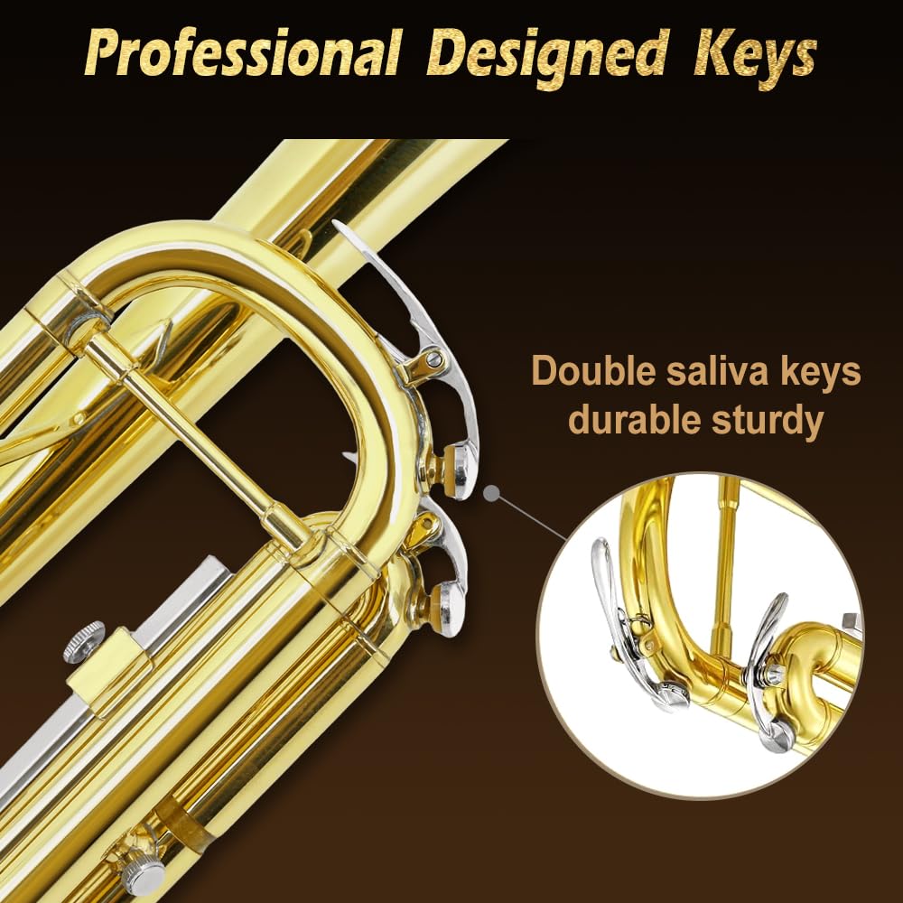 Standard Trumpet Set with Carrying Case 7C Mouthpiece Brass Z360