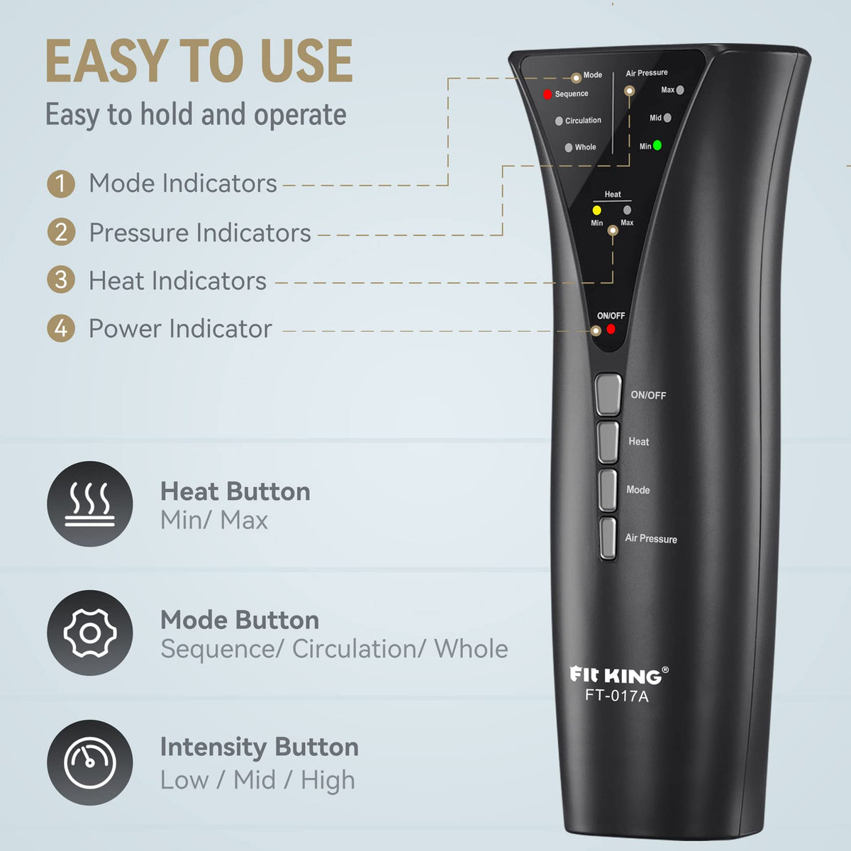 Air Compression Leg Massager with Heat O940069