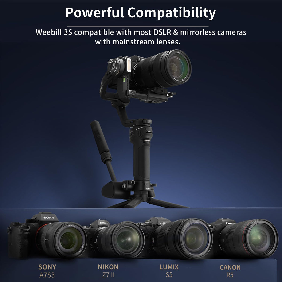 3-Axis Gimbal Stabilizer for DSLR and Mirrorless Camera C50848