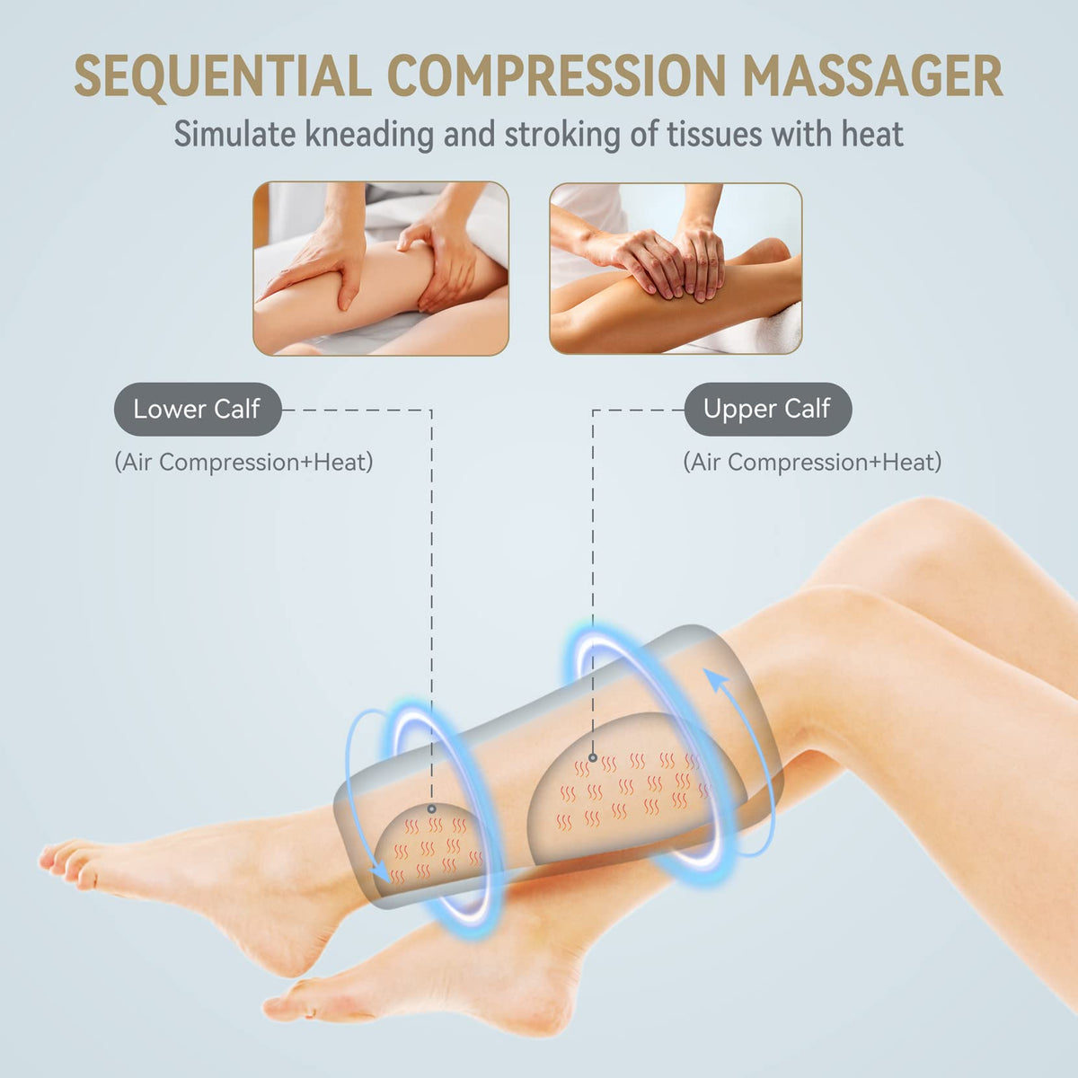 Air Compression Leg Massager with Heat O940069