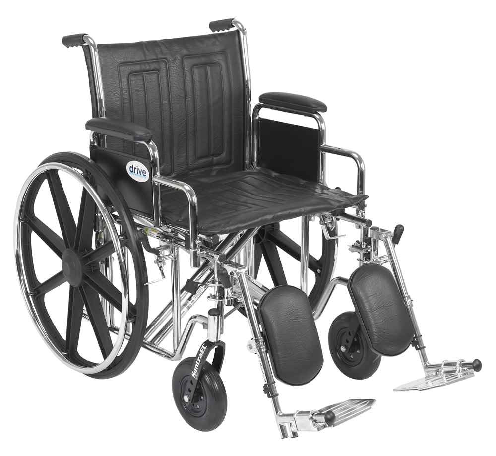 Black Bariatric Wheelchair with Elevating Leg Rests T91741