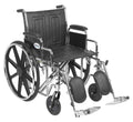 Black Bariatric Wheelchair with Elevating Leg Rests T91741