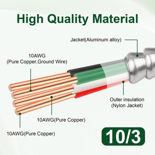 10 AWG Metal Clad Electrical Wire 100 FT T597
