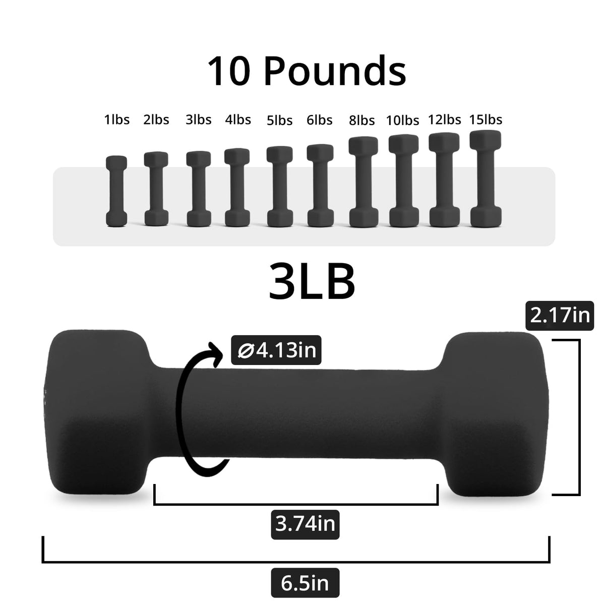 Neoprene Coated Hexagonal Dumbbells Z64968