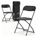 10 Pack Lightweight Stackable Plastic Folding Chairs with Steel Frame U45267