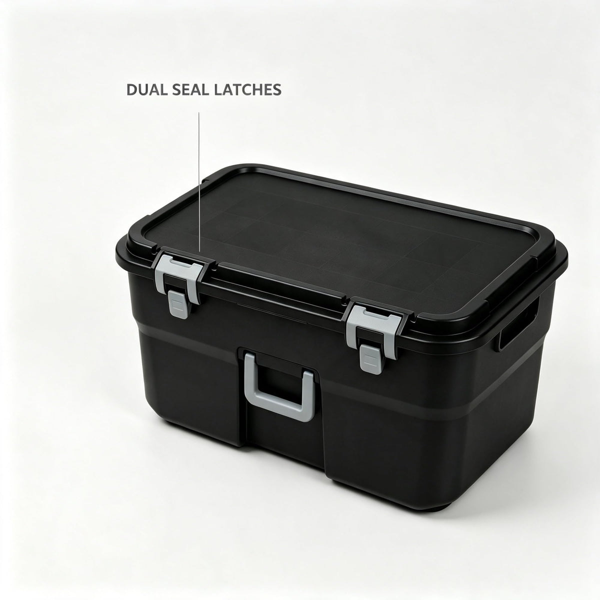 2 Pack 22 Gallon Black Wheeled Lockable Plastic Storage Trunk D236
