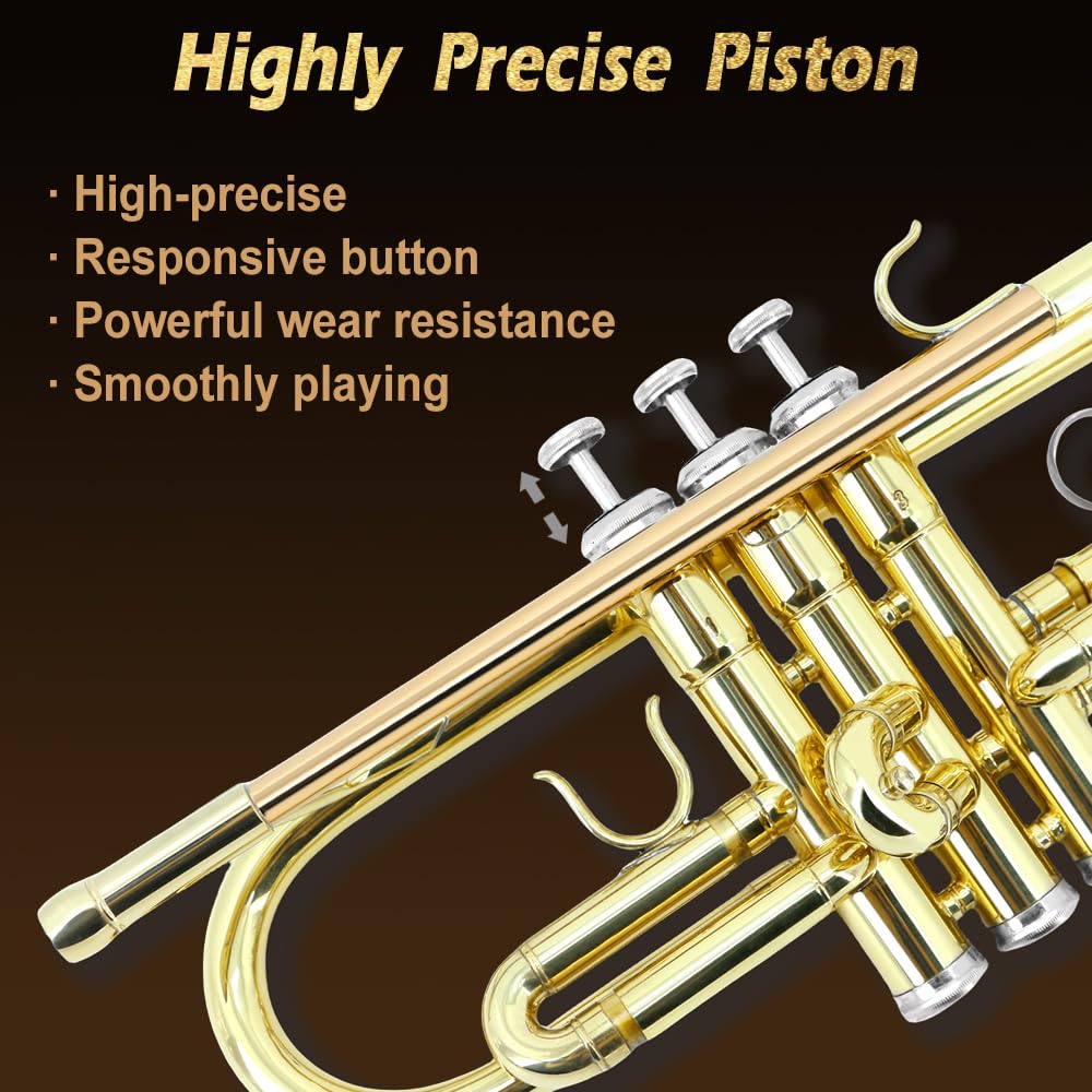 Standard Trumpet Set with Carrying Case 7C Mouthpiece Brass Z360