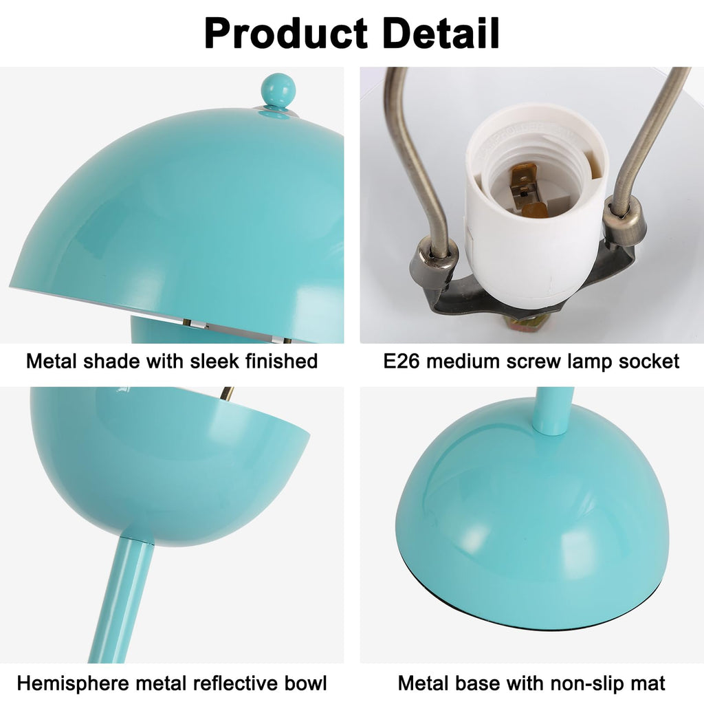 Mid-Century Modern Table Lamp Turquoise M842509