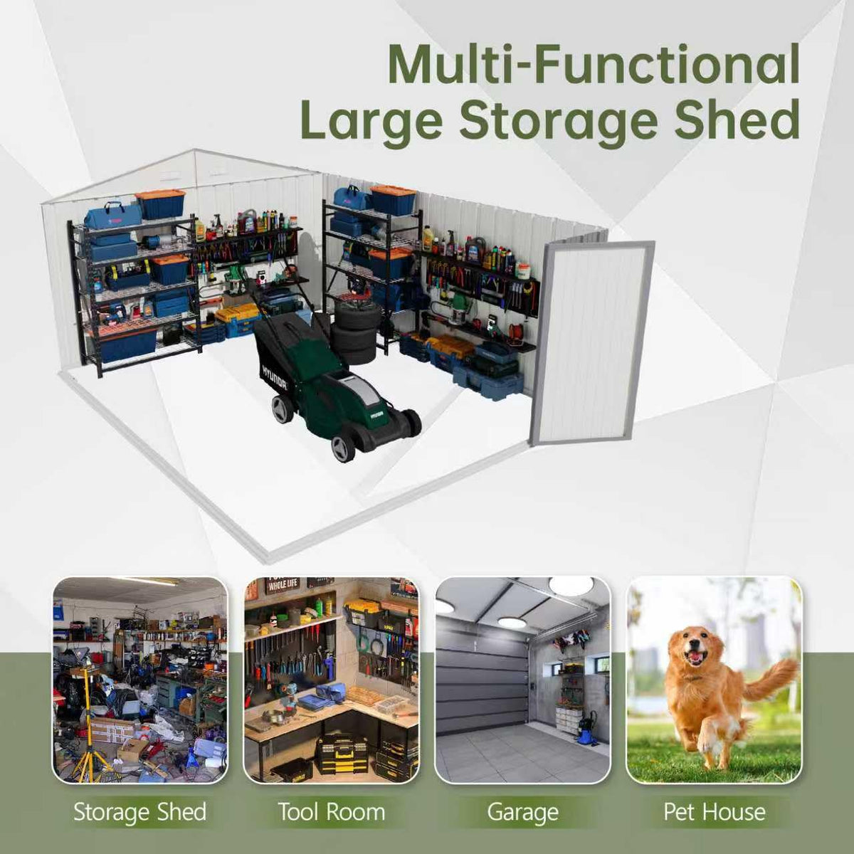 10x14 FT Outdoor Storage Shed F29959