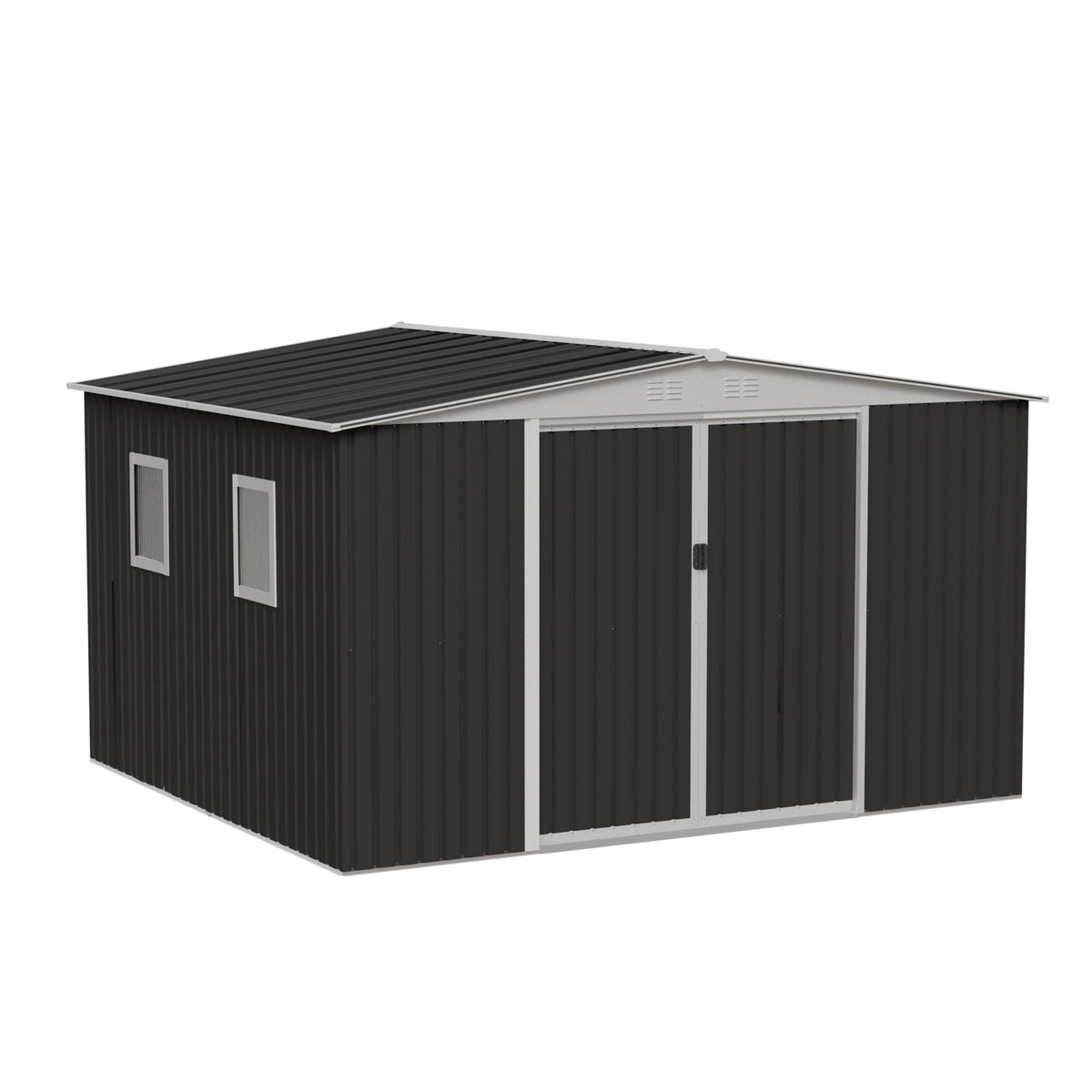 12x10 ft Metal Garden Shed G3977