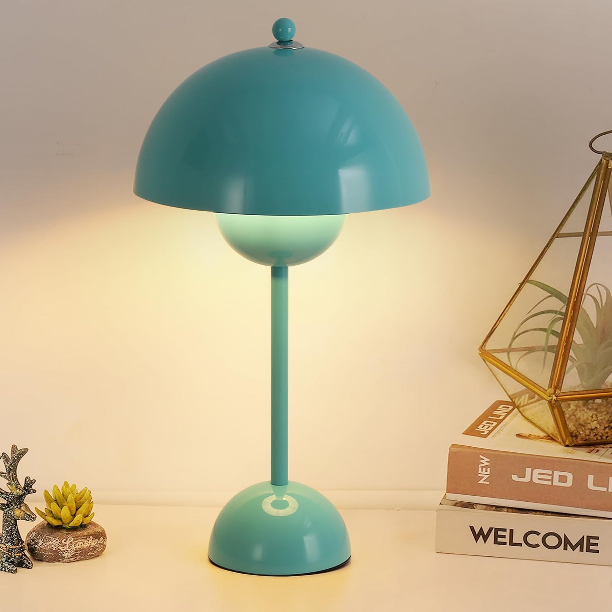 Mid-Century Modern Table Lamp Turquoise M842509