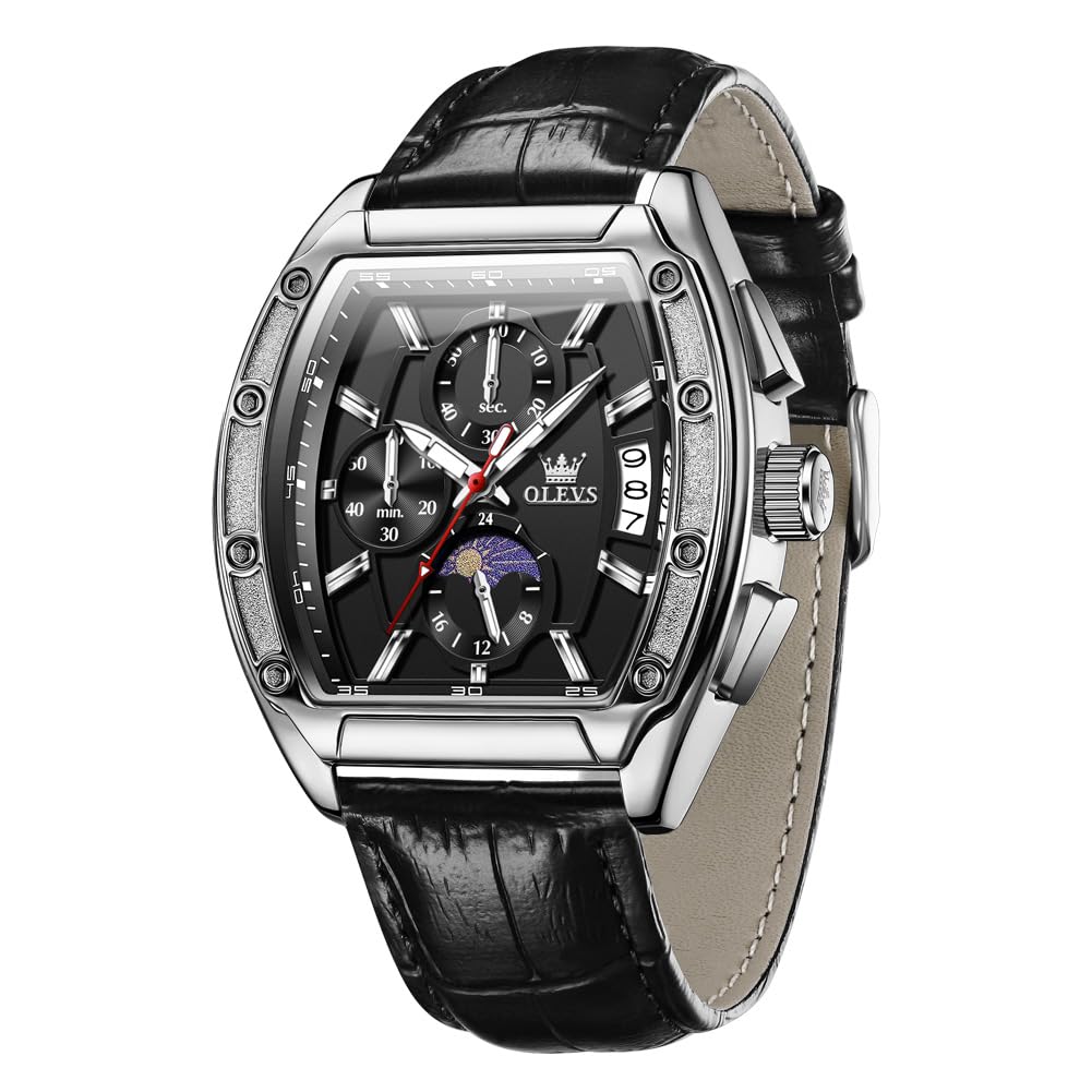 Men's Chronograph Moon Phase Waterproof Watch E7859