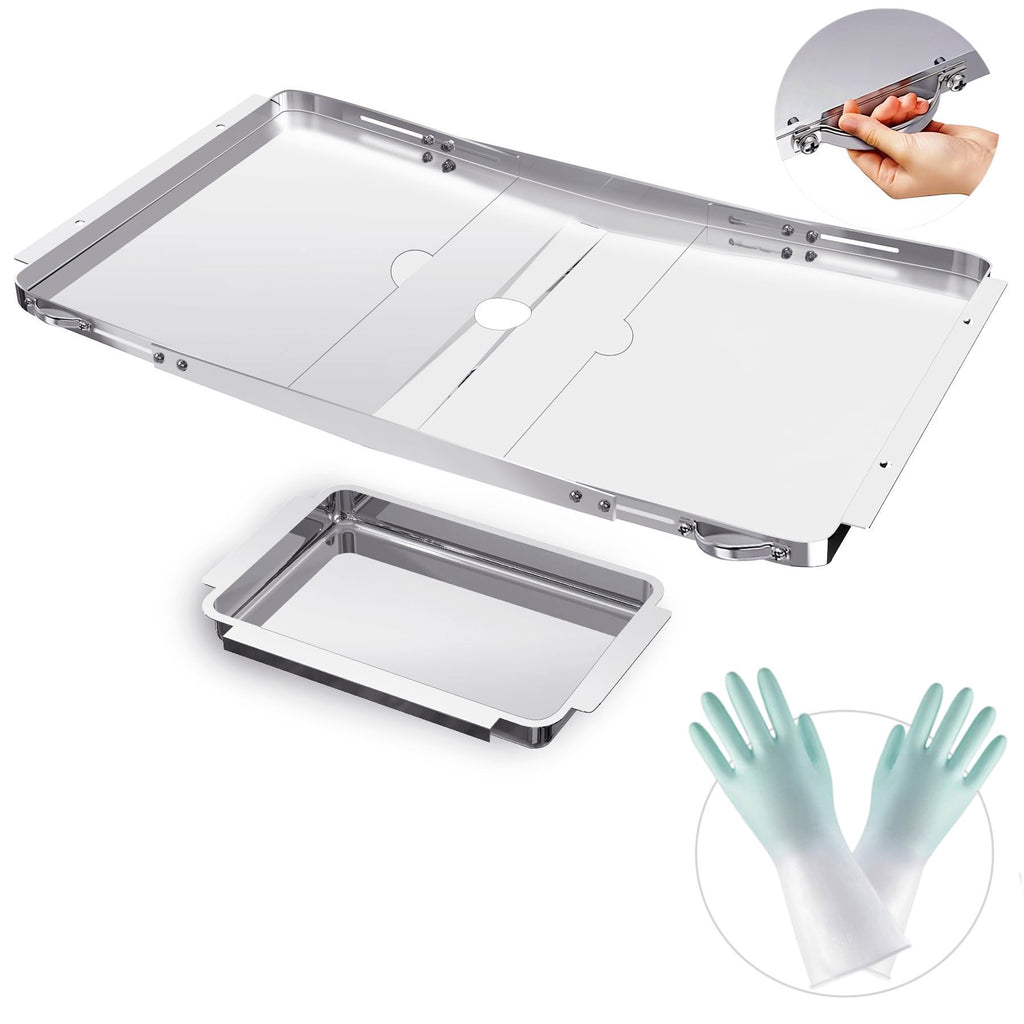 Adjustable Stainless Steel Grill Grease Tray with Catch Pan Z2275