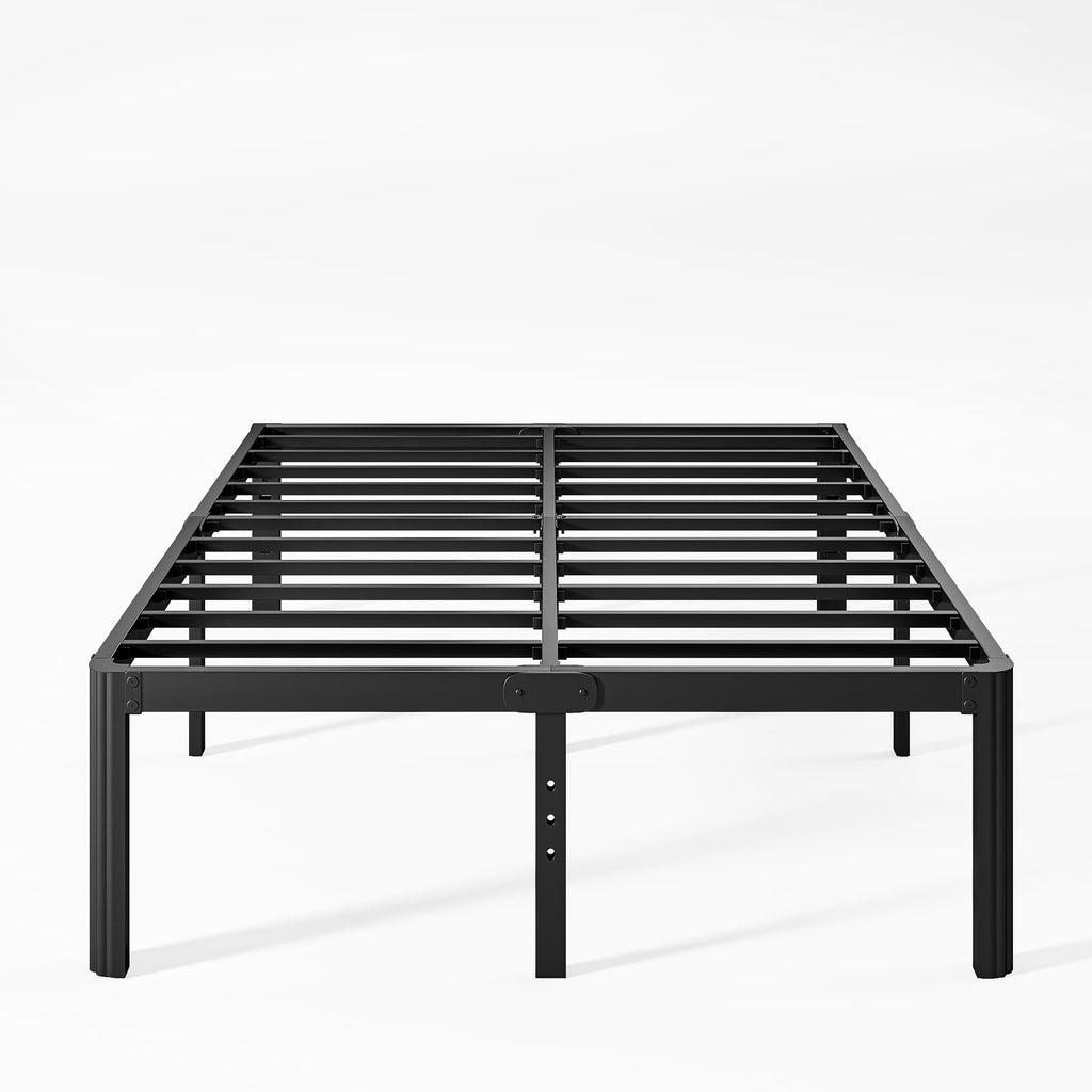 18 Inch High Queen Size Metal Platform Bed Frame Black S576