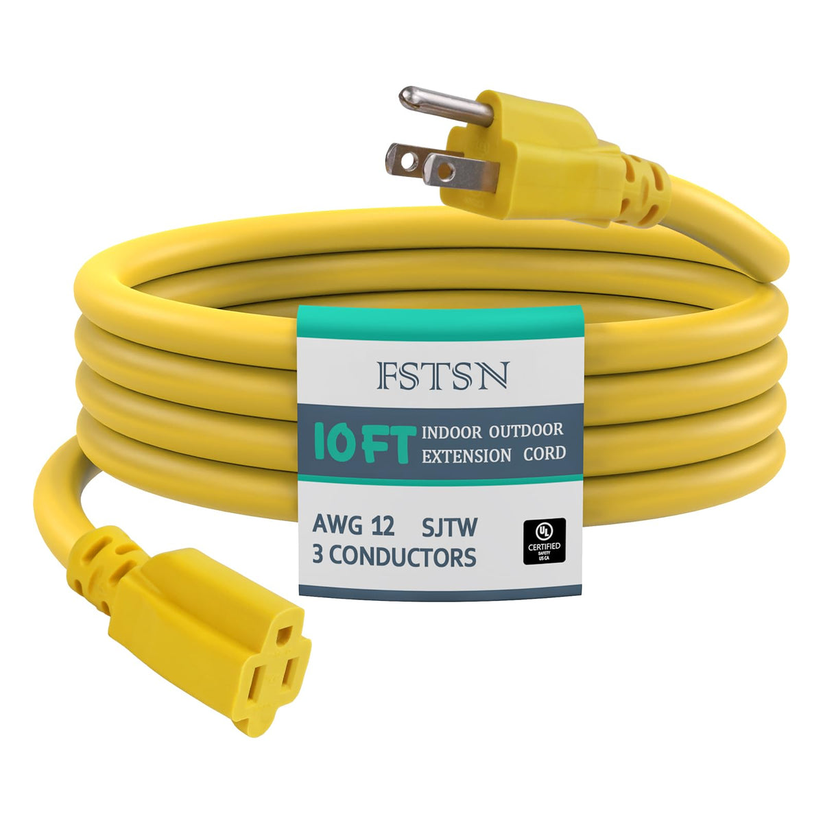 10 ft 12 Gauge 3 Prong Waterproof Heavy Duty Outdoor Extension Cord P330399