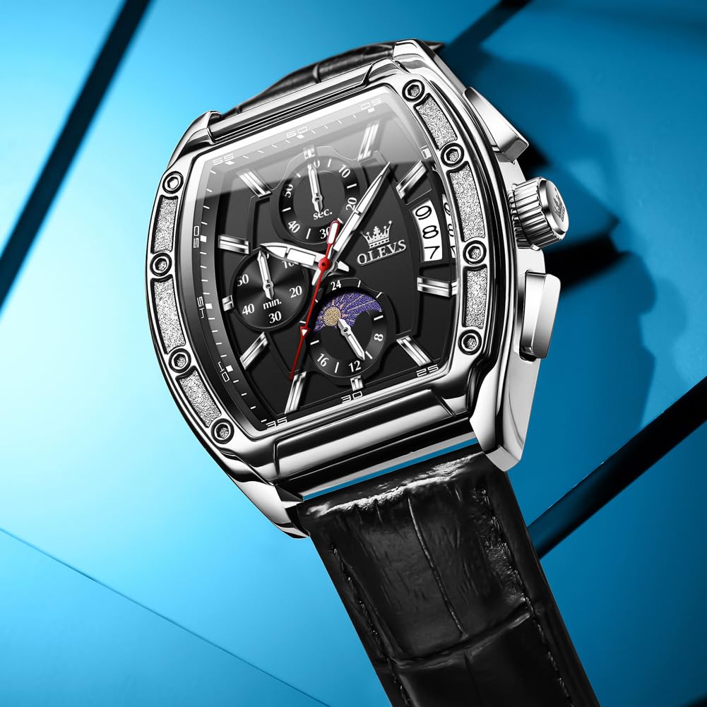 Men's Chronograph Moon Phase Waterproof Watch E7859