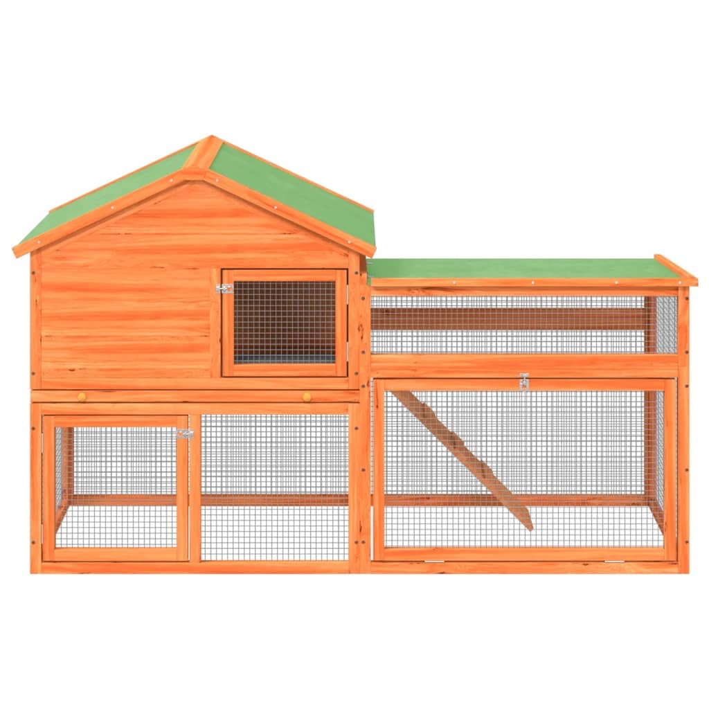 2-Tier Wooden Rabbit Hutch Small Animal Cage K922