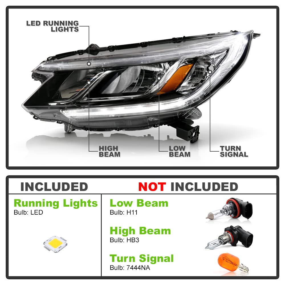2015-2016 Honda CRV Factory Style Headlights Pair Set Left+Right K99534