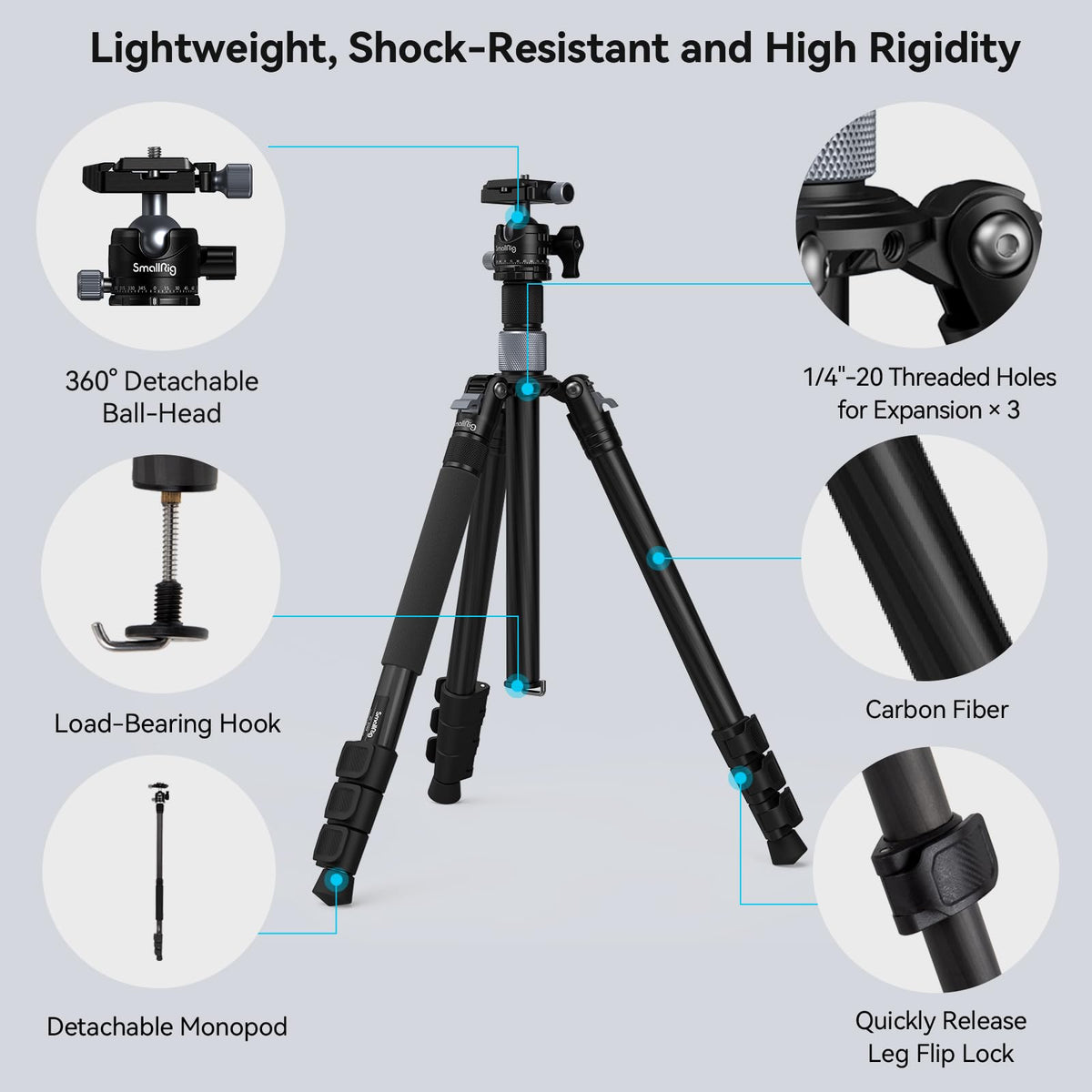 Carbon Fiber Camera Ball Head Tripod H481788