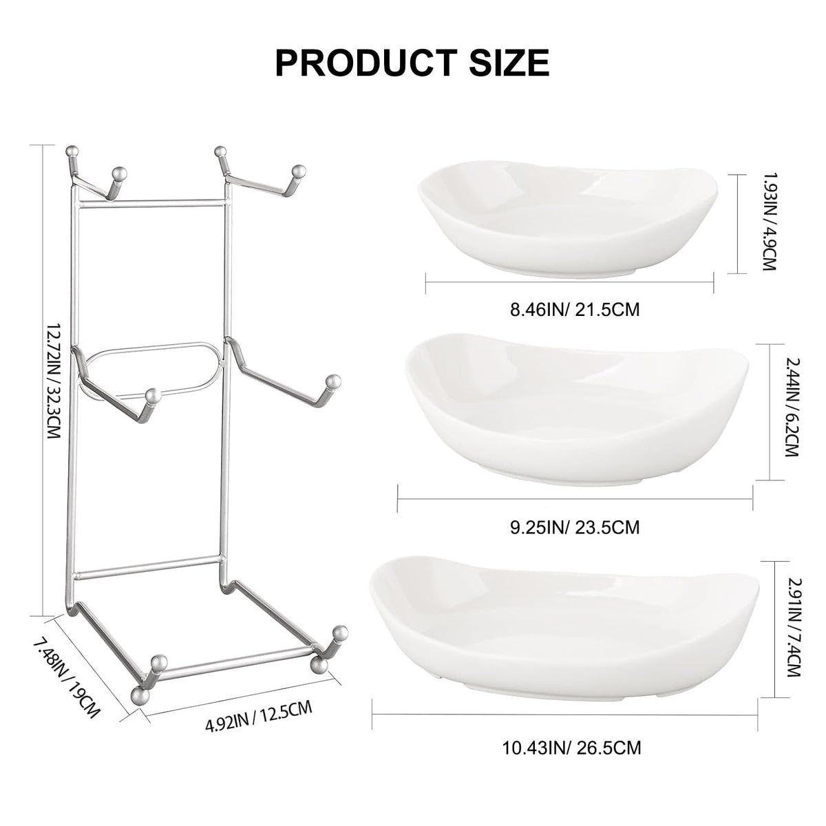 3 Tier Ceramic Fruit Basket with Holder Z937847