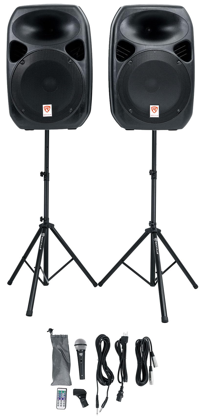 Dual 12" Powered PA Speaker Package Z835