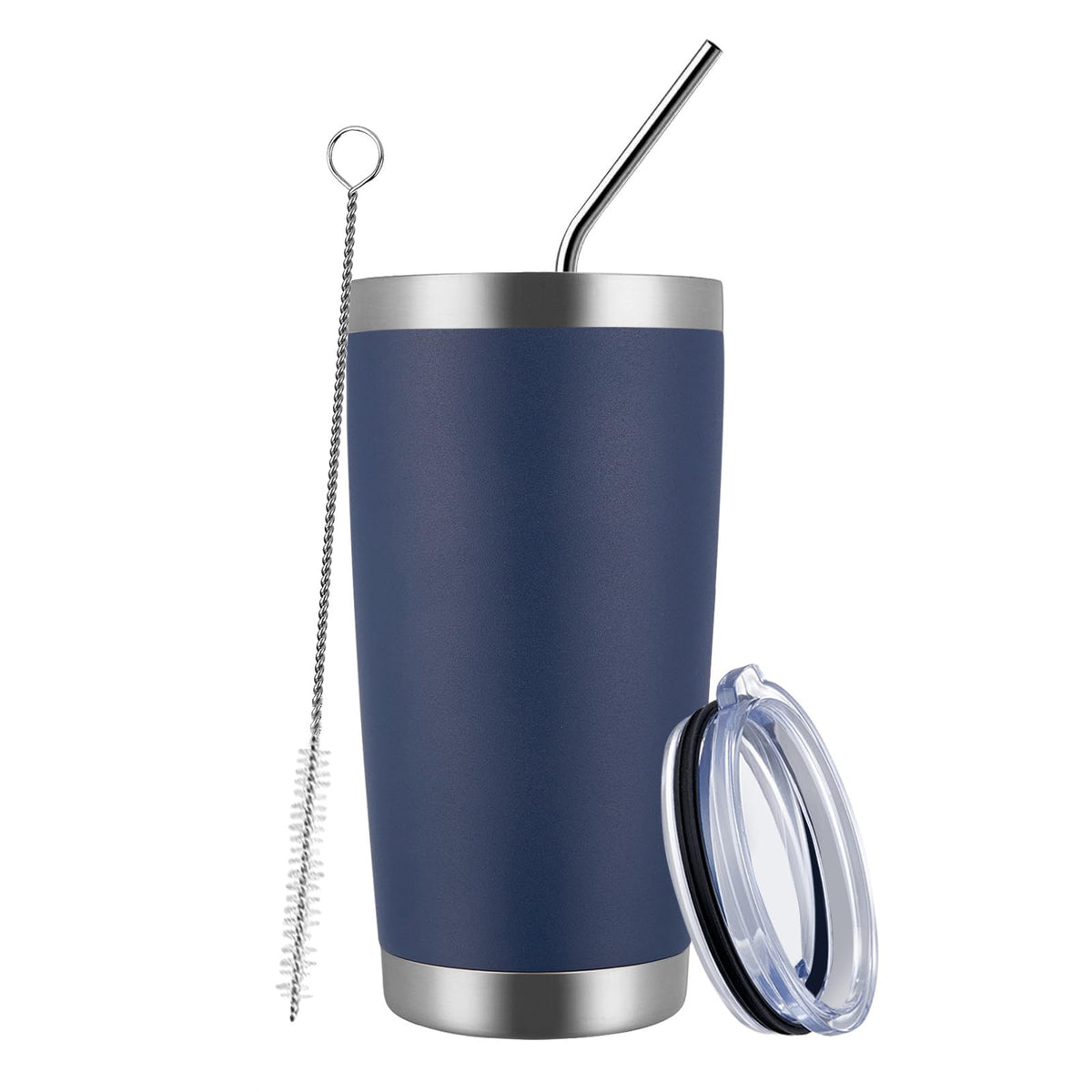 20oz Stainless Steel Insulated Tumbler with Lid and Straw Q85374
