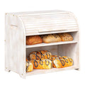 Bamboo Roll Top Bread Box O471