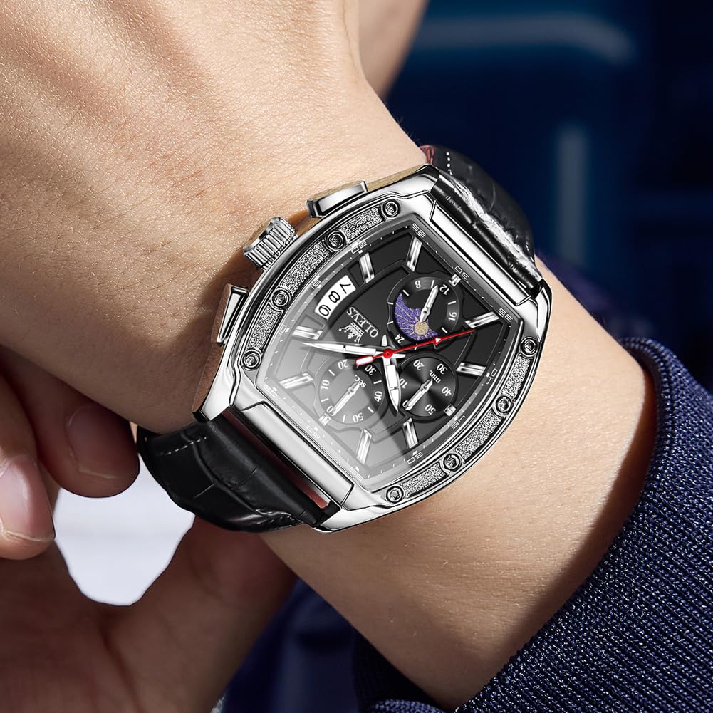 Men's Chronograph Moon Phase Waterproof Watch E7859