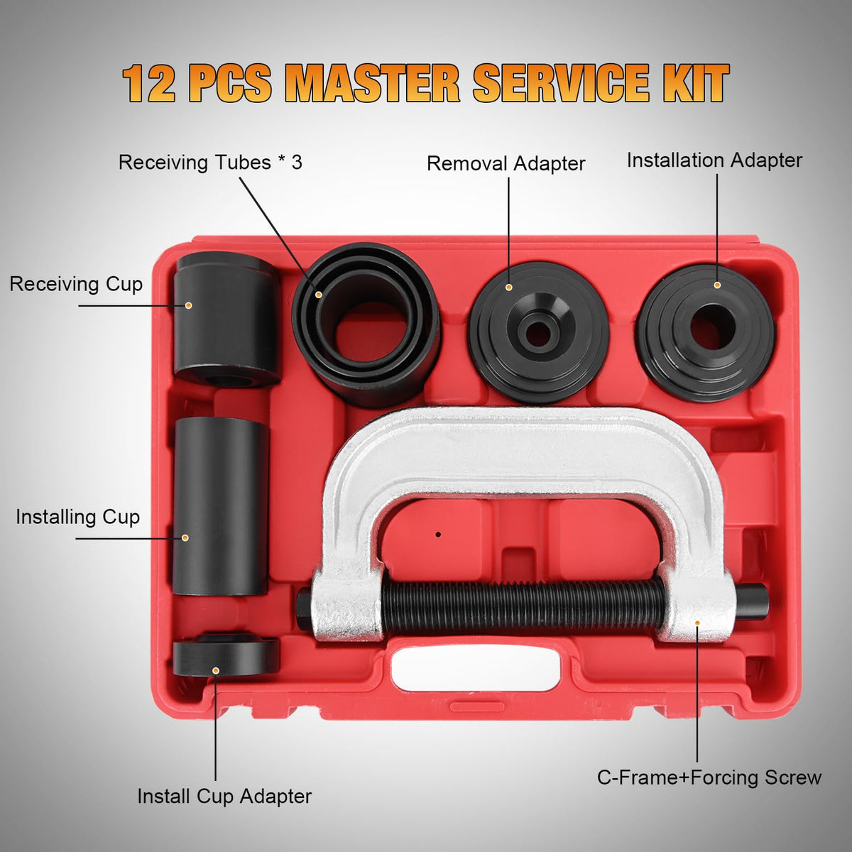 Ball Joint Press Kit with U-Joint and Brake Anchor Pin Tools C1235