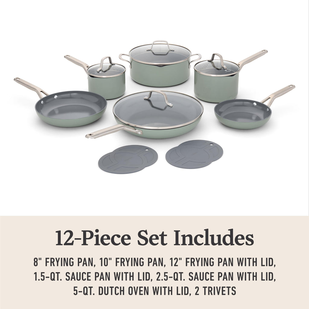 Ceramic Nonstick 12-pc. Cookware Set G334