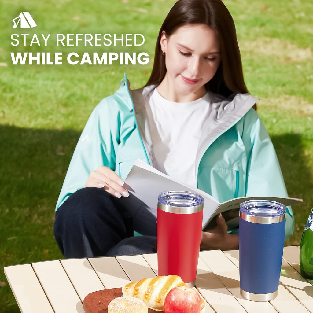20oz Stainless Steel Insulated Tumbler with Lid and Straw Q85374