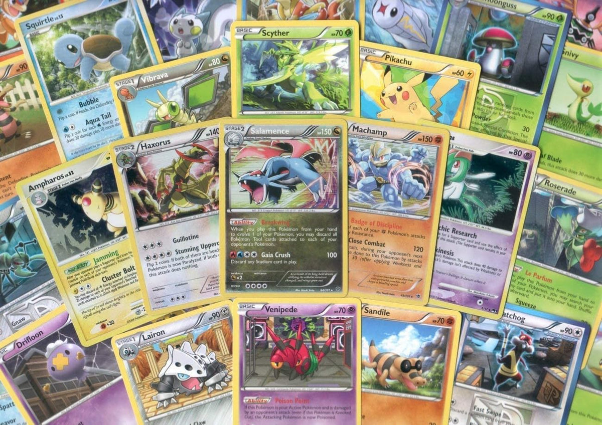 150 Assorted Pokemon Card Lot with Foils I928