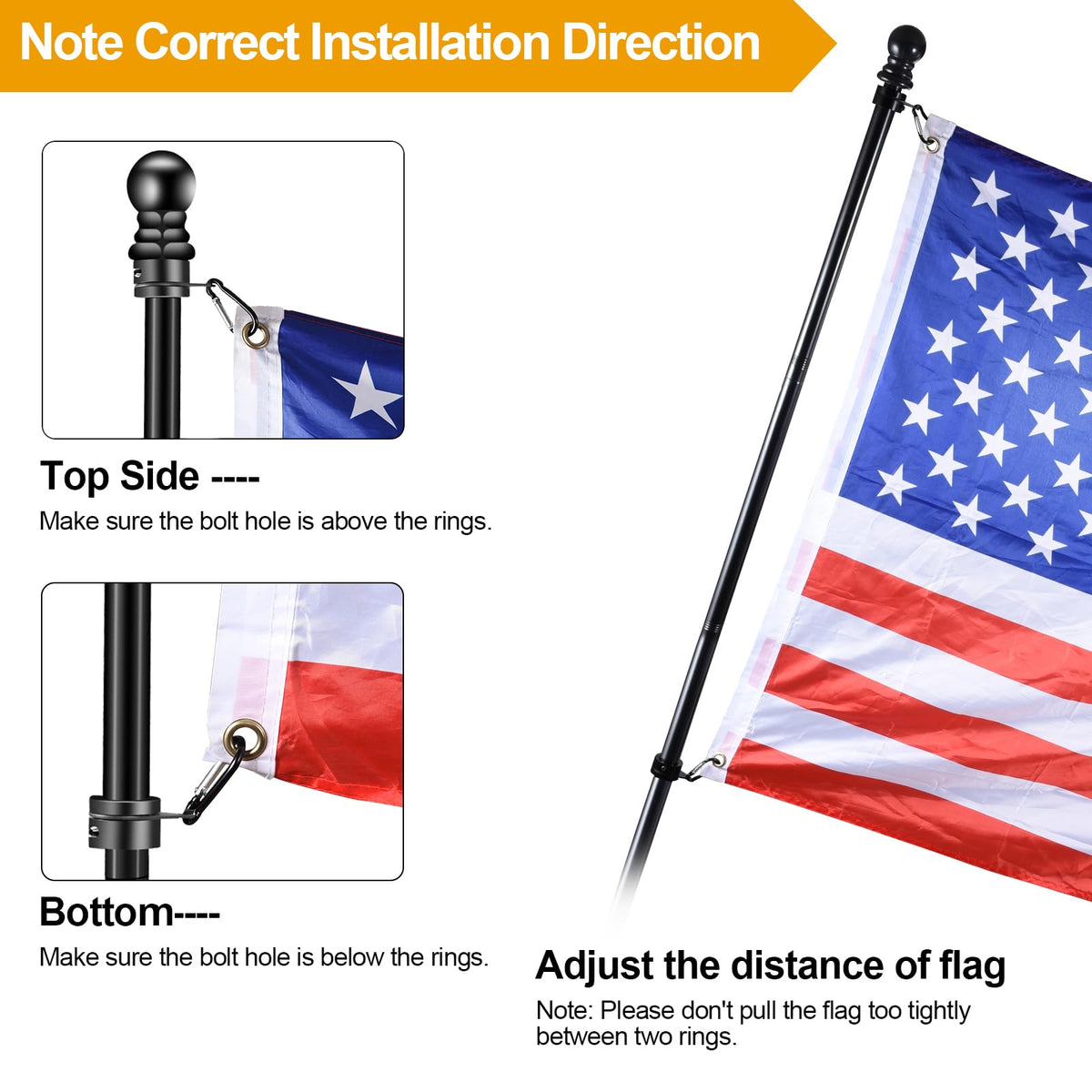 Black Flag Pole C4845