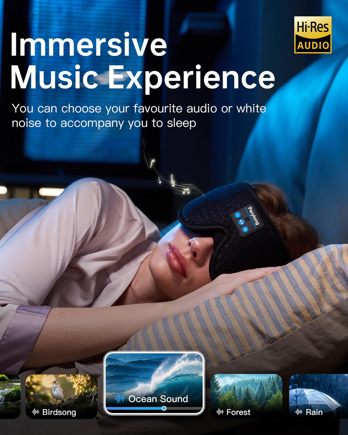 Bluetooth Sleep Mask with Headphones C294880